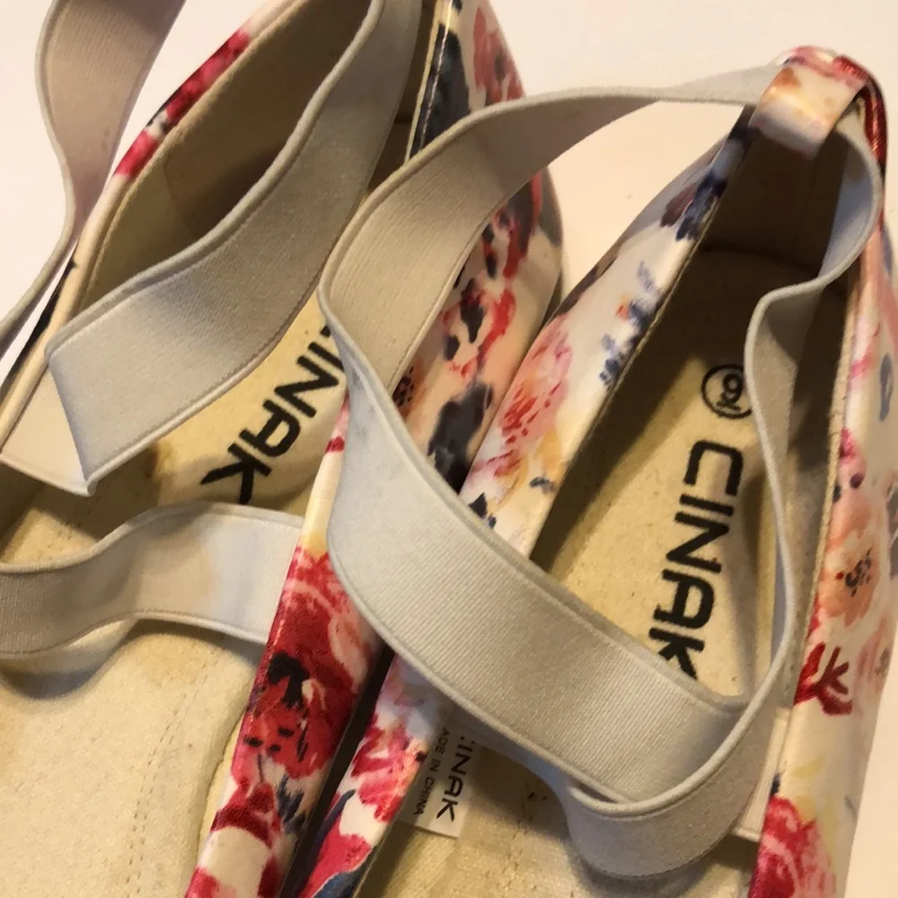 Woman’s Y2k Easter CINAK floral ballet fall sandals flats s9 - Picture 4 of 5
